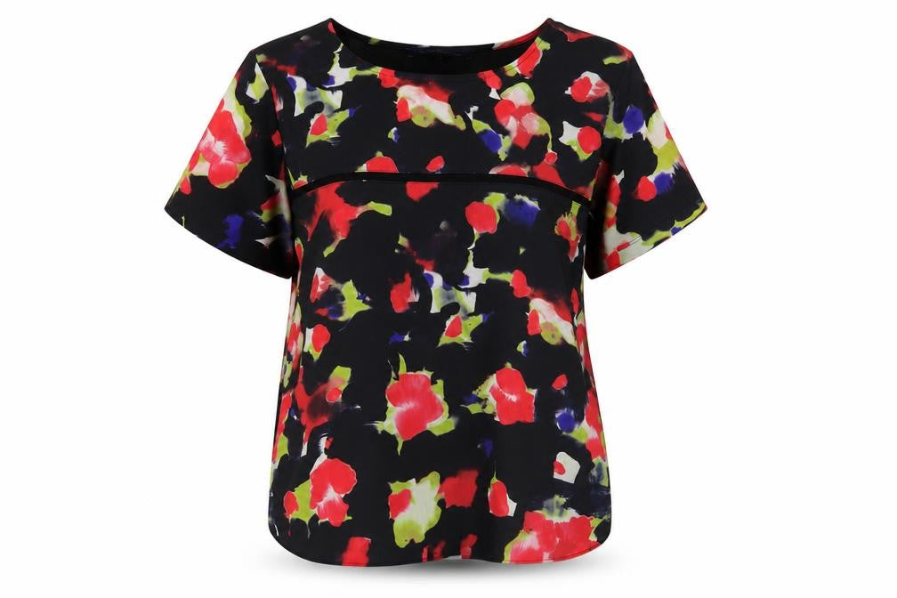 Front view of French Connection Women's XS Multicoloured Floral Top