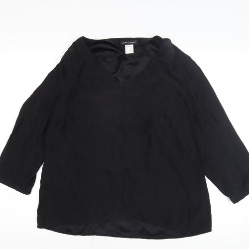 Laura Clement Women's Black Silk Blouse Size 10