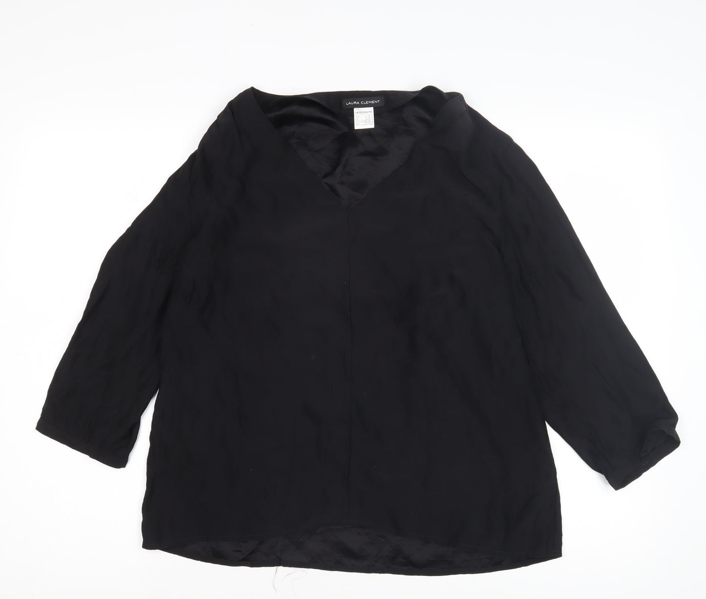 Laura Clement Women's Black Silk Blouse Size 10