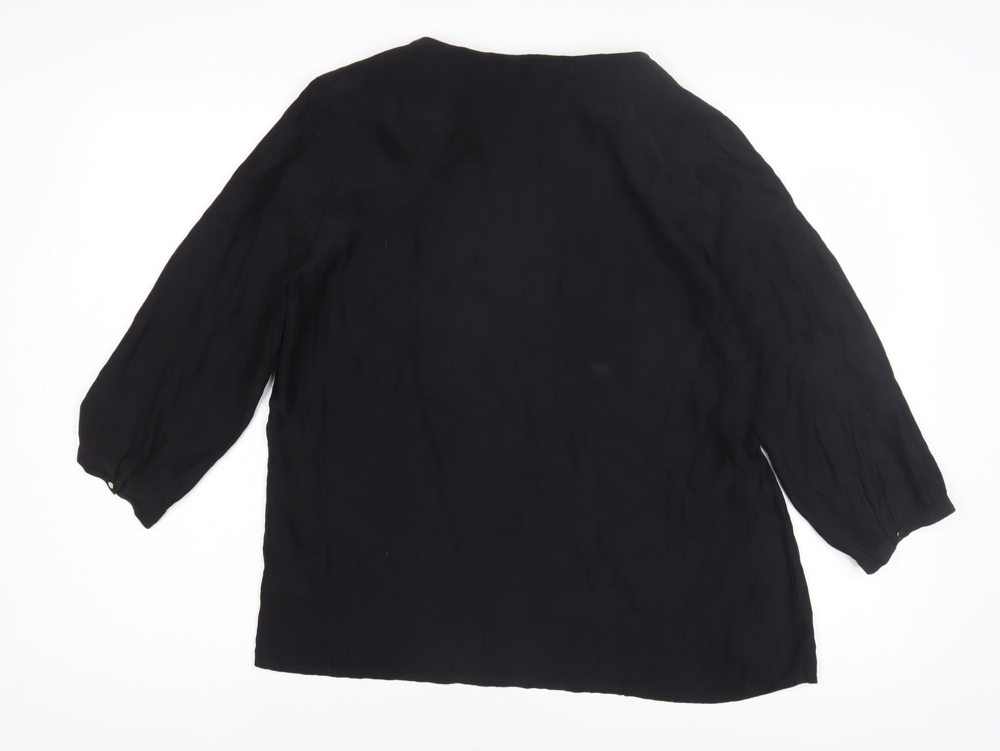 Laura Clement Women's Black Silk Blouse Size 10