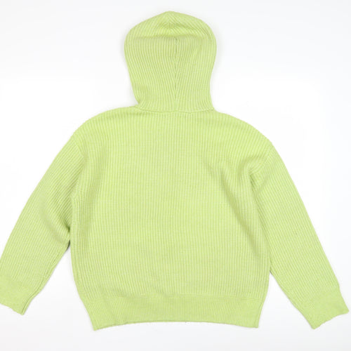 Marks and Spencer Women's Green Hooded Pullover Jumper S