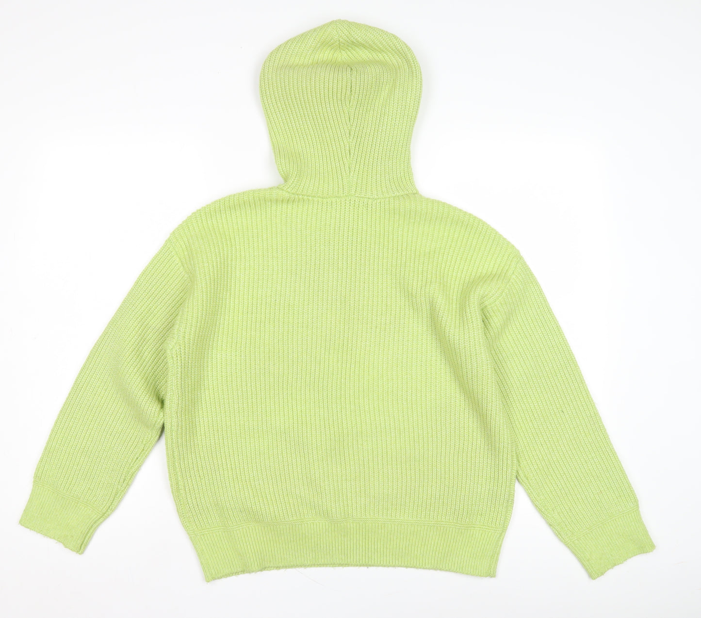 Marks and Spencer Women's Green Hooded Pullover Jumper S