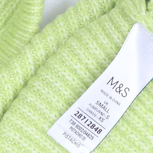 Marks and Spencer Women's Green Hooded Pullover Jumper S