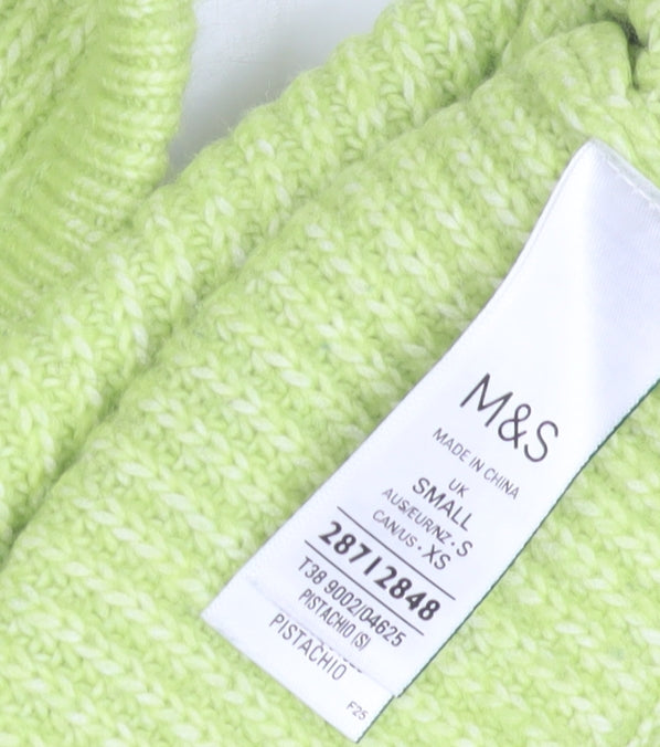 Marks and Spencer Women's Green Hooded Pullover Jumper S