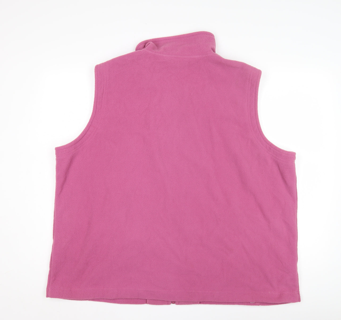 Classics Women's Pink Floral Fleece Waistcoat Size 24