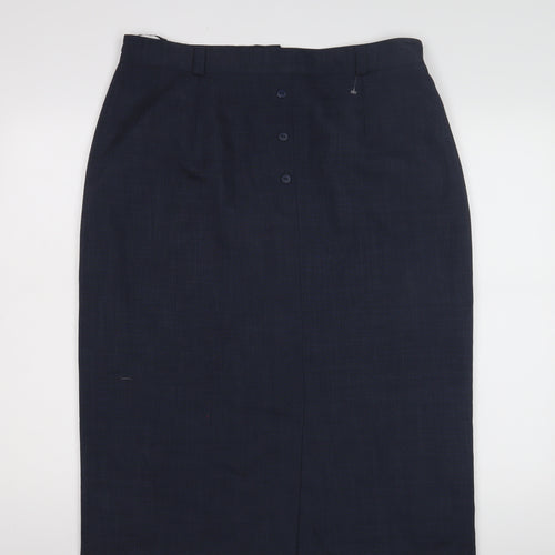 Compliments Women's Blue Midi Pencil Skirt, Size 14