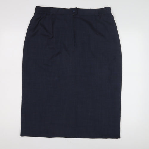 Compliments Women's Blue Midi Pencil Skirt, Size 14