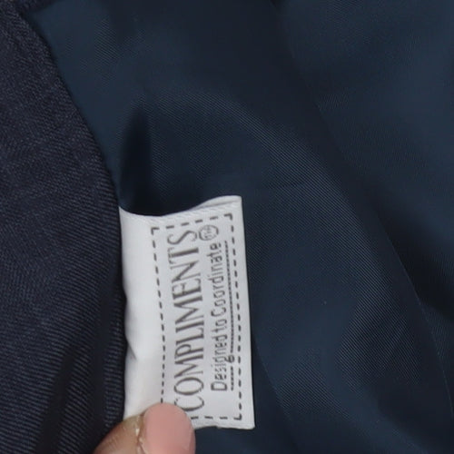 Compliments Women's Blue Midi Pencil Skirt, Size 14