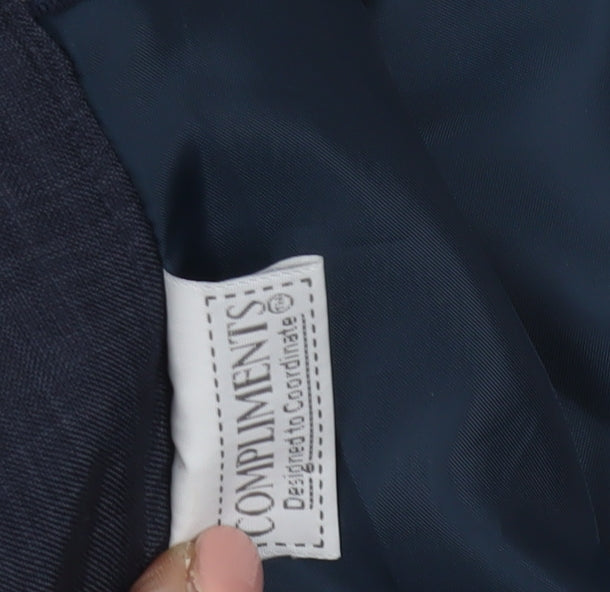 Compliments Women's Blue Midi Pencil Skirt, Size 14