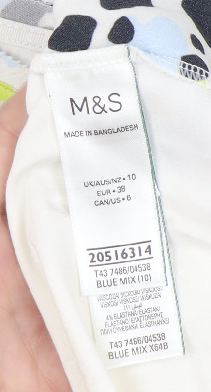 Marks and Spencer Women's Multicoloured Size 10 T-Shirt
