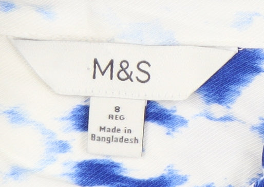 Marks and Spencer Women's Multicoloured Button-Up Shirt Size 8