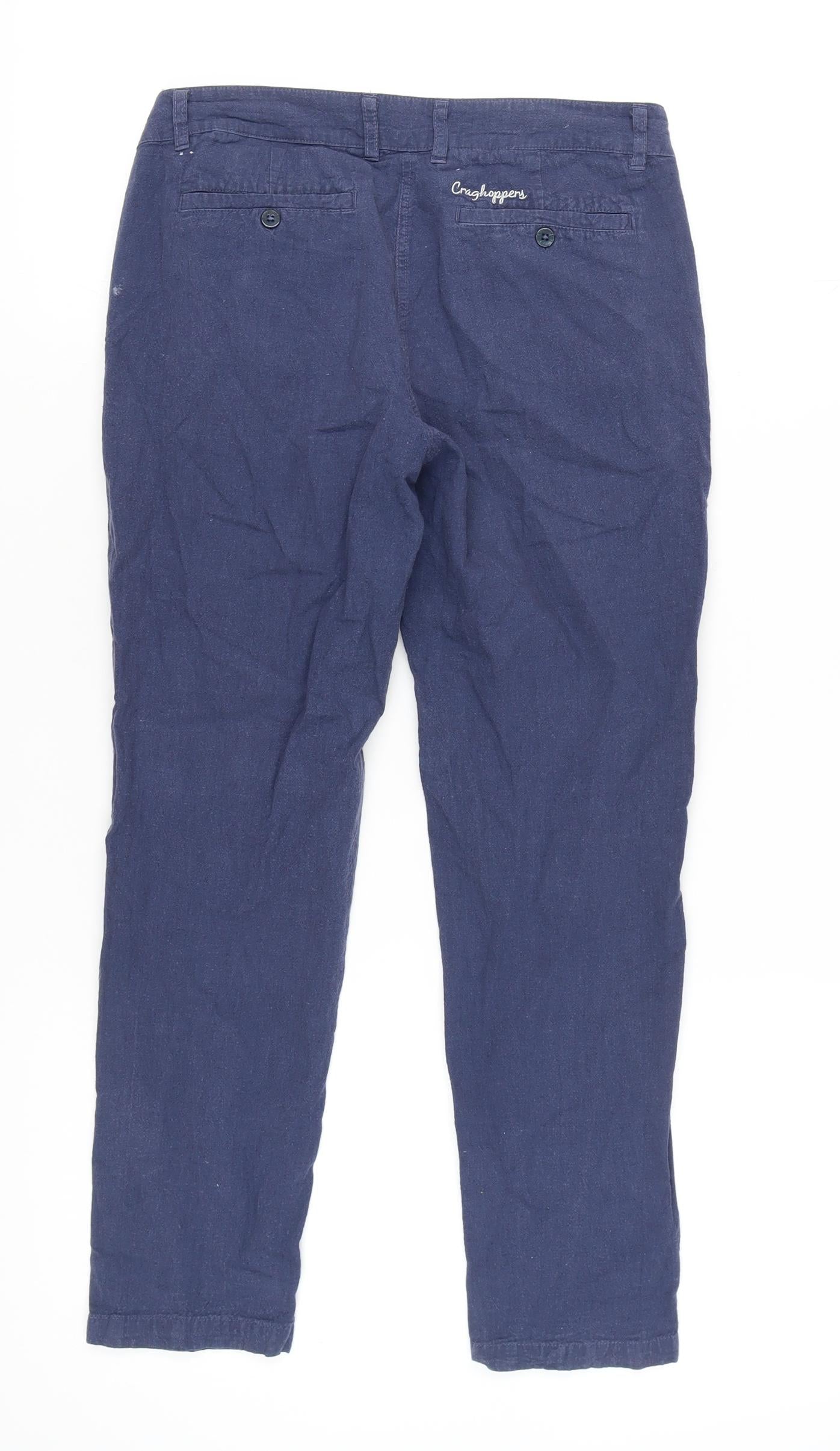 Craghoppers Women's Blue Chino Trousers, Size 8