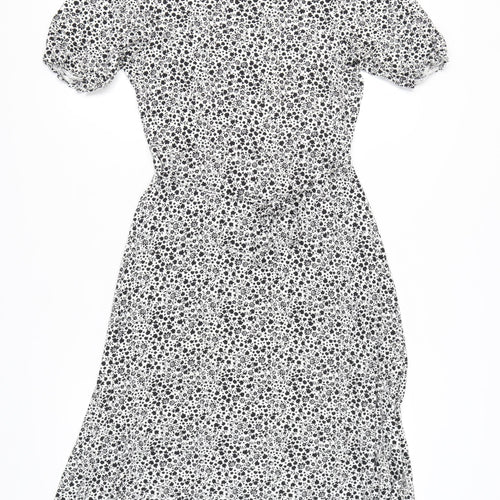 Marks and Spencer Women’s Black Floral Midi Dress Size 12