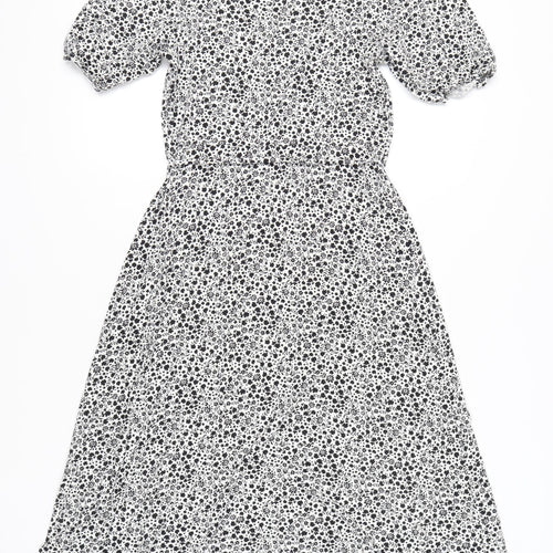Marks and Spencer Women’s Black Floral Midi Dress Size 12