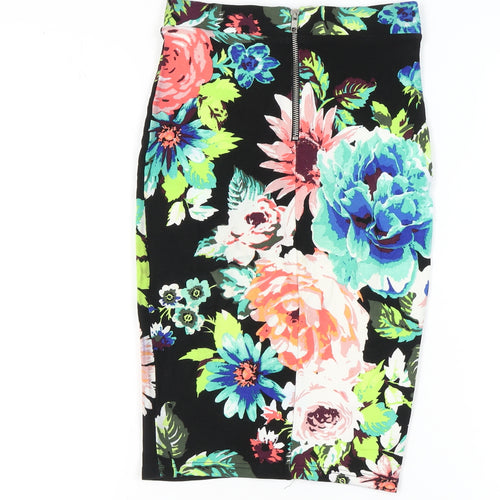 H&M Women's Multicoloured Floral Pencil Skirt XS