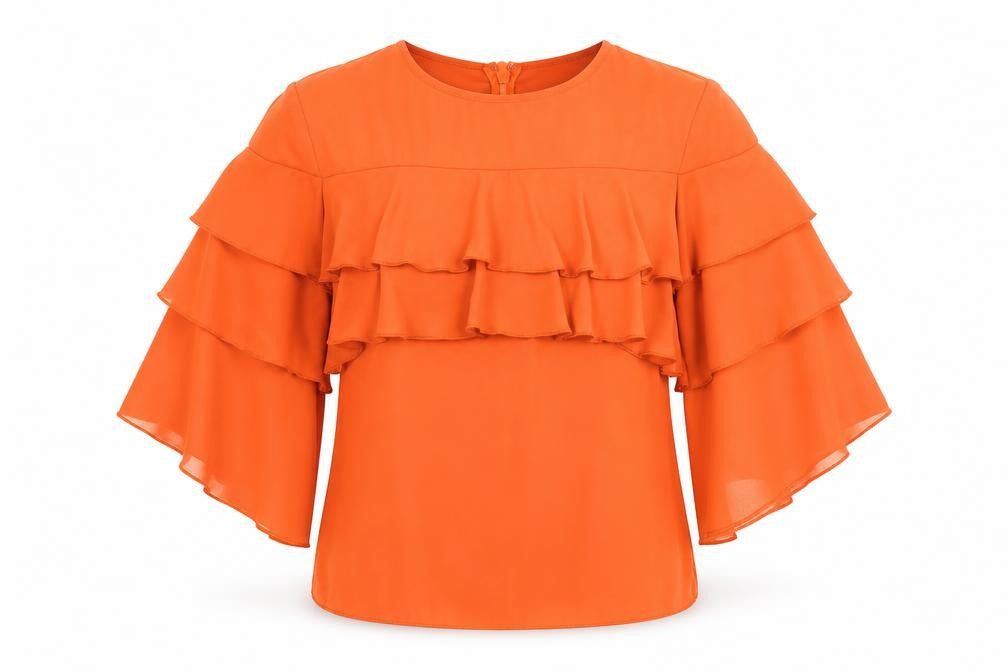 Front view of Therapy London Women's Orange Top