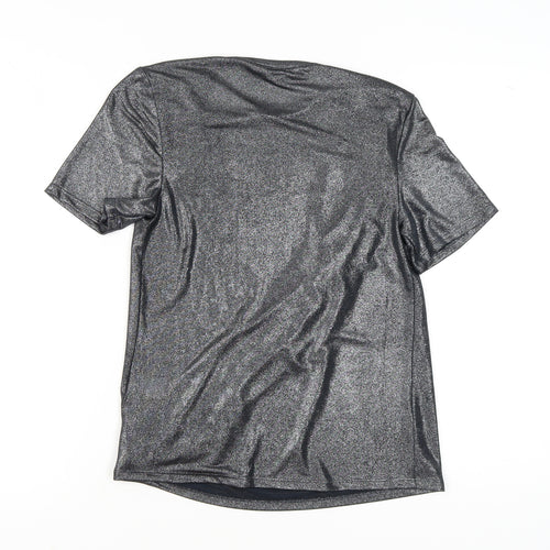 Warehouse Women's Silver Basic T-Shirt Size 10