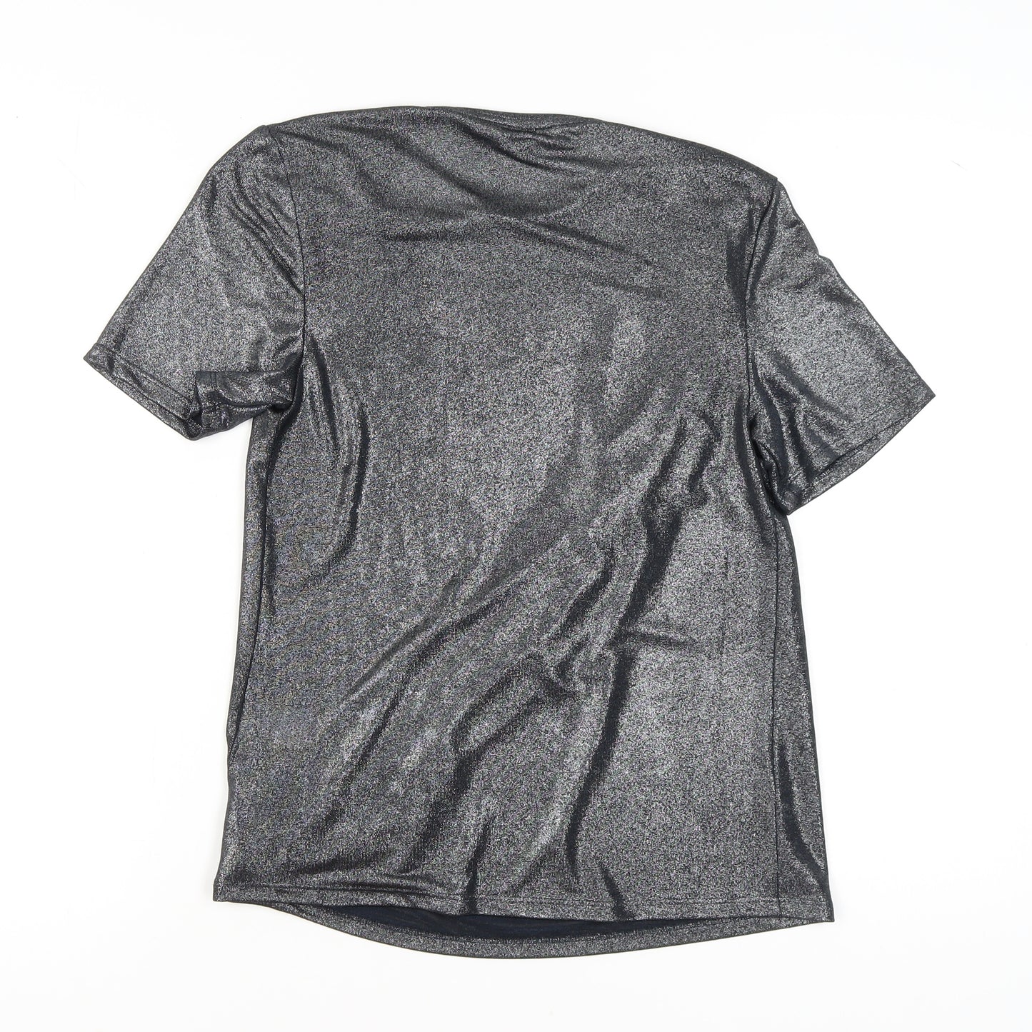 Warehouse Women's Silver Basic T-Shirt Size 10