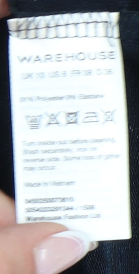 Warehouse Women's Silver Basic T-Shirt Size 10