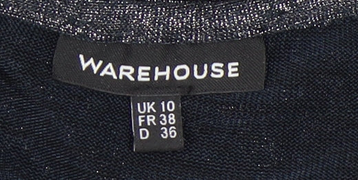 Warehouse Women's Silver Basic T-Shirt Size 10