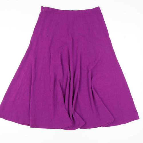 Hudson & Onslow Women's Purple A-Line Skirt UK 16