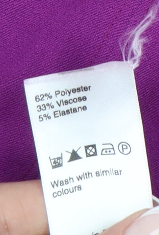 Hudson & Onslow Women's Purple A-Line Skirt UK 16