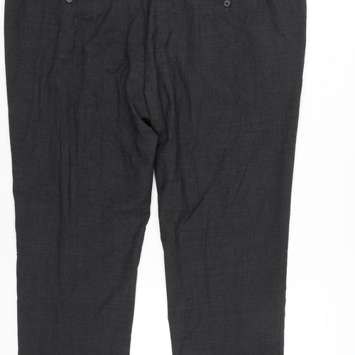 Men's M&S Grey Dress Pants 50 SHT Formal Trousers