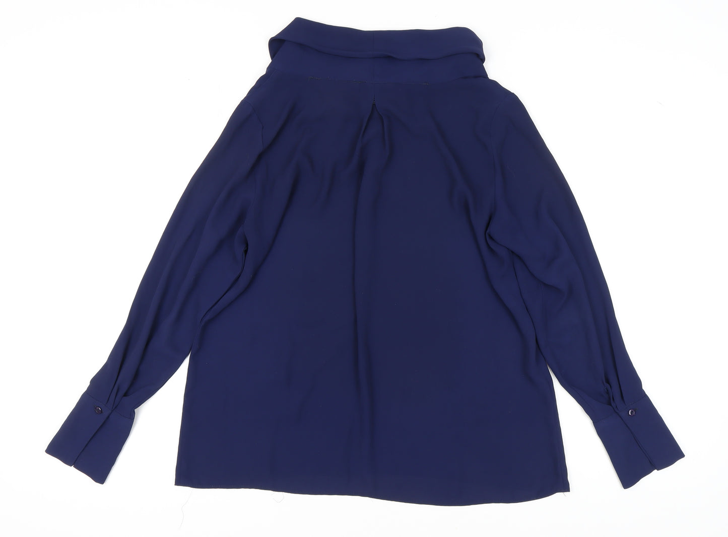 Jasper Conran Womens Blue Cowl Neck Blouse Size 12