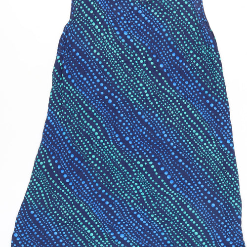 Debenhams Women's Blue Sleeveless A-Line Dress Size 16
