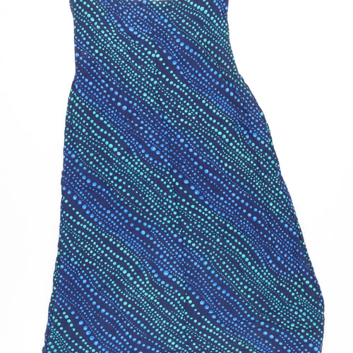 Debenhams Women's Blue Sleeveless A-Line Dress Size 16