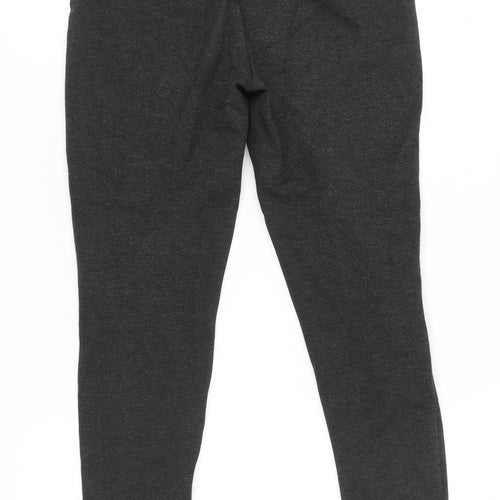Zara Women Grey L Jersey Mid-Rise Leggings