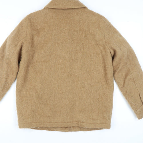 Topshop Women's Beige Mid-Length Button Jacket XS