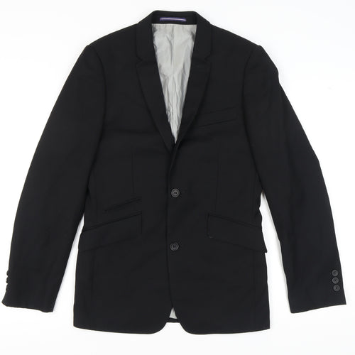 Topman Men's Black Slim Blazer, Size 36