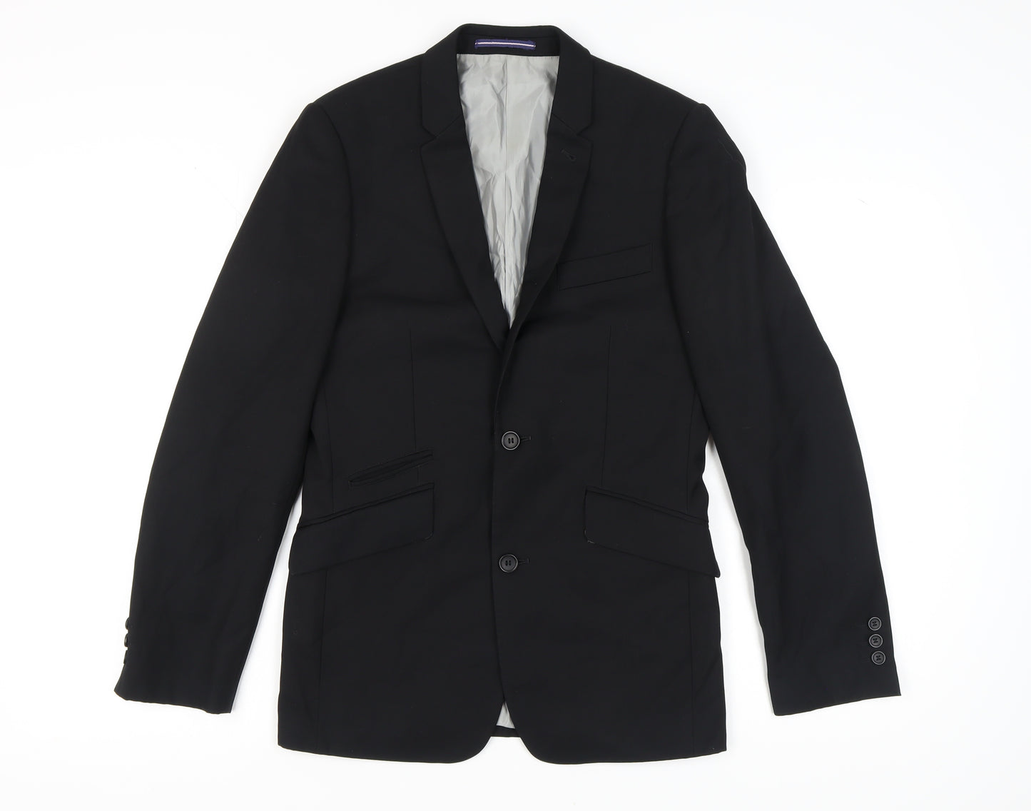 Topman Men's Black Slim Blazer, Size 36