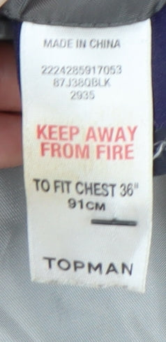 Topman Men's Black Slim Blazer, Size 36