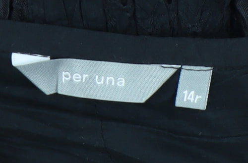 Per Una Women's Black Elastic Waist Skirt Size 14