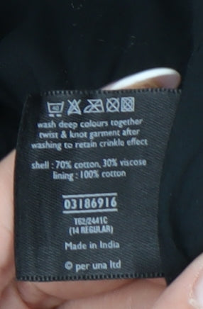 Per Una Women's Black Elastic Waist Skirt Size 14