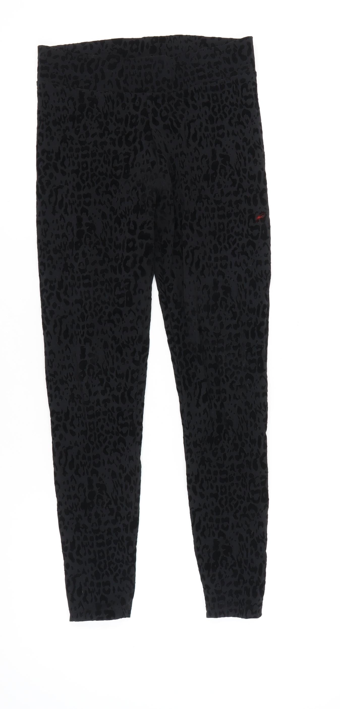 Marks and Spencer Black Animal Print Leggings Size 10