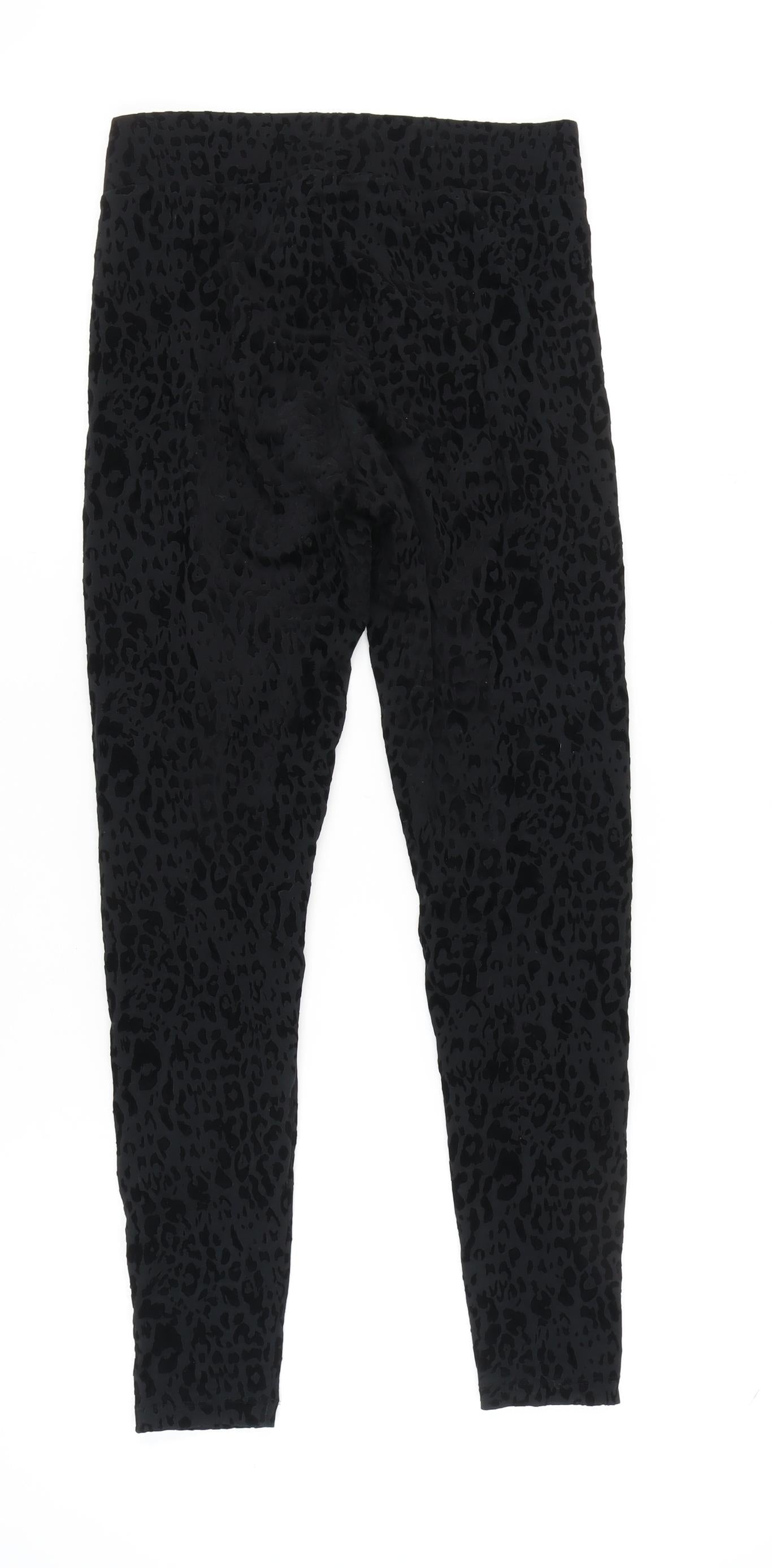 Marks and Spencer Black Animal Print Leggings Size 10
