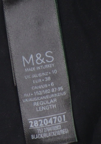 Marks and Spencer Black Animal Print Leggings Size 10