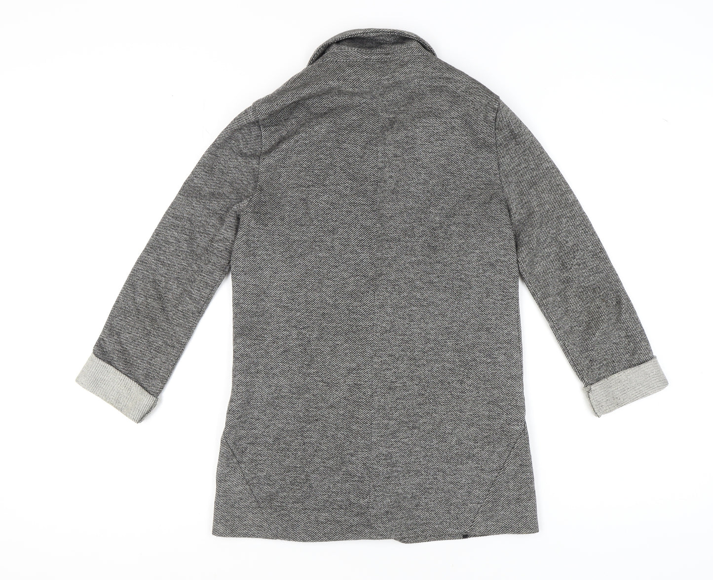 Topshop Women's Grey Blazer, Size 8, Casual Mid-Length