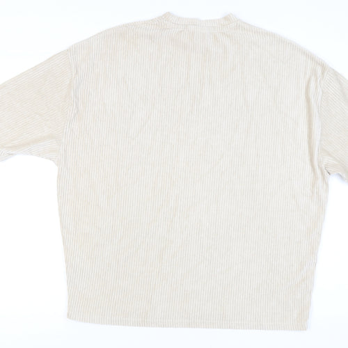 ASOS Men's Beige M Striped T-Shirt, Crew Neck