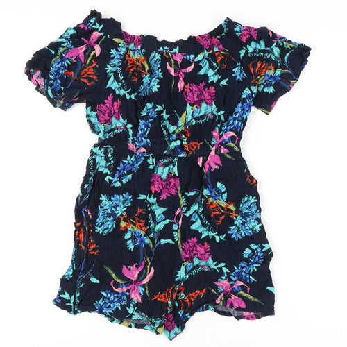 Next Women's Multicoloured Floral Playsuit Size 8