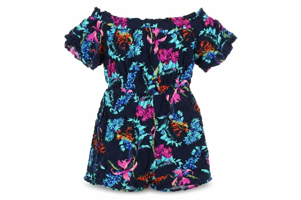 Front view of Next Women's Multicoloured Floral Playsuit, size 8
