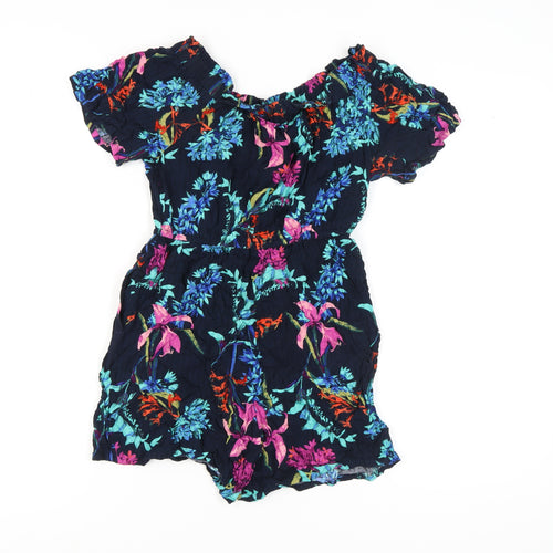 Next Women's Multicoloured Floral Playsuit Size 8