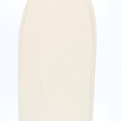 Boohoo Women's Beige Bodycon Dress Size 6