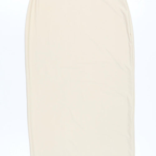 Boohoo Women's Beige Bodycon Dress Size 6