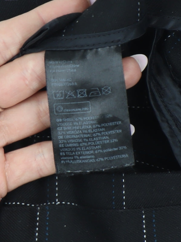 H&M Women's Black Check Skirt Size 10