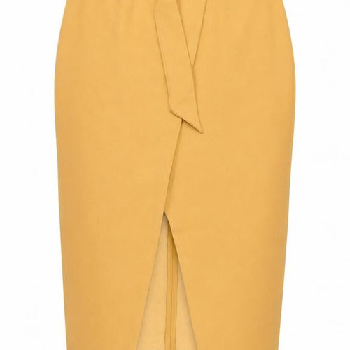 Miss Selfridge Women's Midi Yellow Pencil Skirt Size 10
