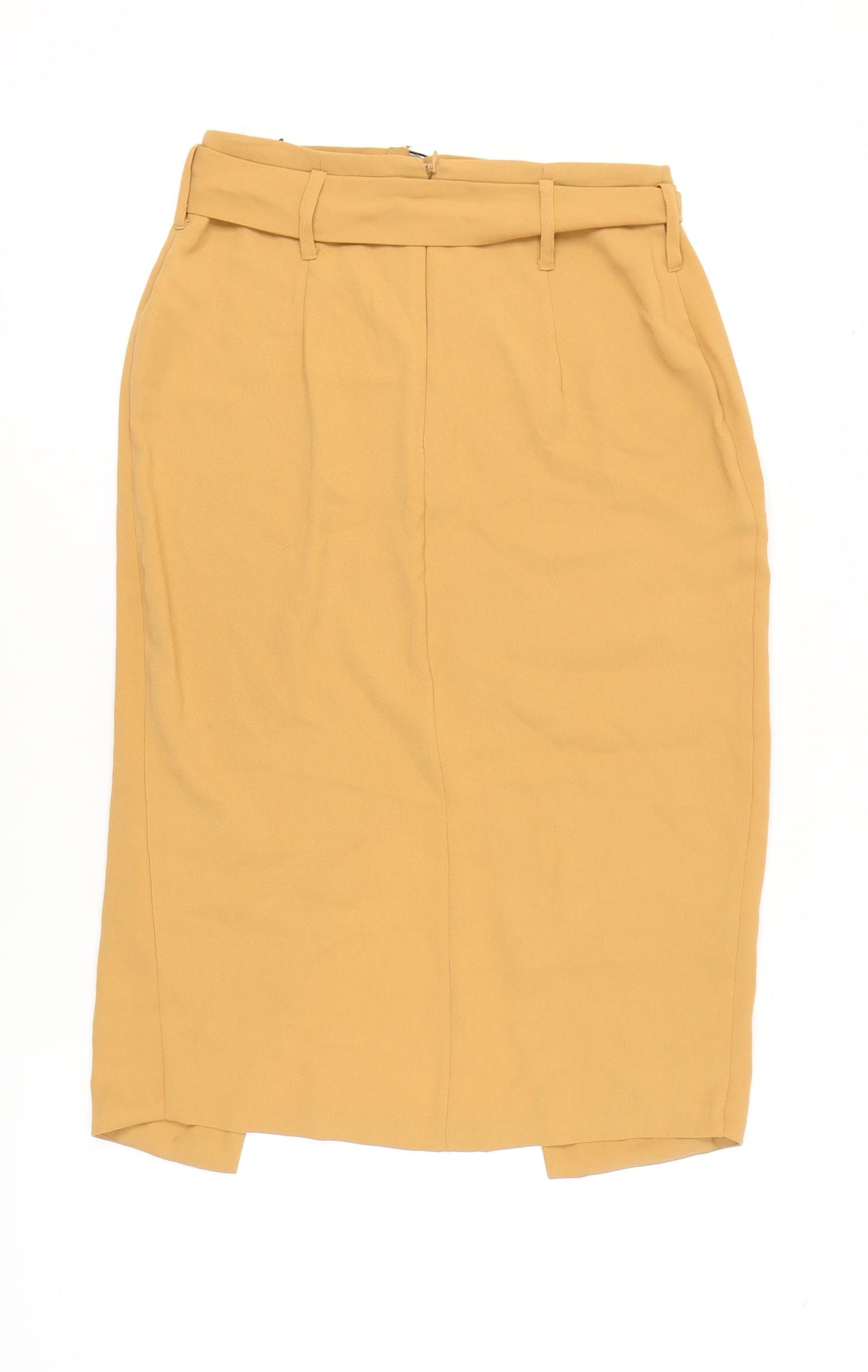 Miss Selfridge Women's Midi Yellow Pencil Skirt Size 10